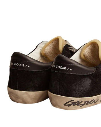 Golden Goose Super-Star in Black Suede with Silver Star