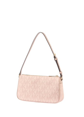 Michael Kors Signature Jet Set Medium Pouchette Bag Nude Pink