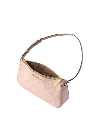 Michael Kors Signature Jet Set Medium Pouchette Bag Nude Pink