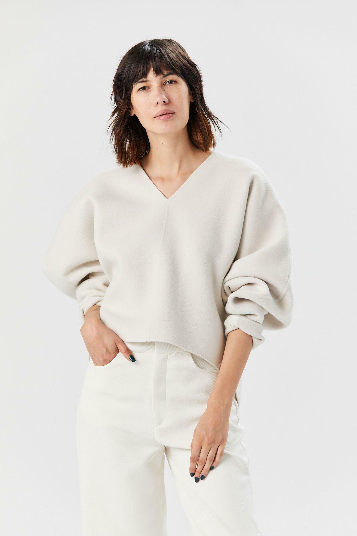 Toteme Rennes creme wool and cashmere sweater