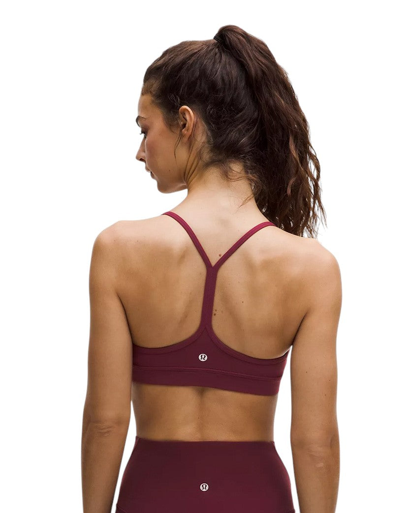 Lululemon Flow Y Bra Nulu Light Support Burgundy Bay