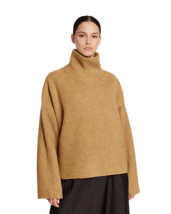 Toteme Wool-blend Rib Knit Camel