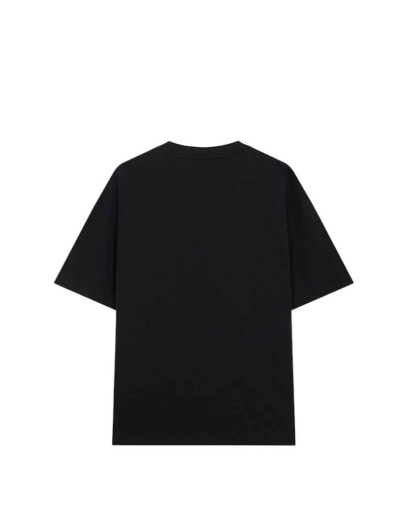 Palm Angels Spray Bear Regular T-shirt Black Fuchsia Fluo