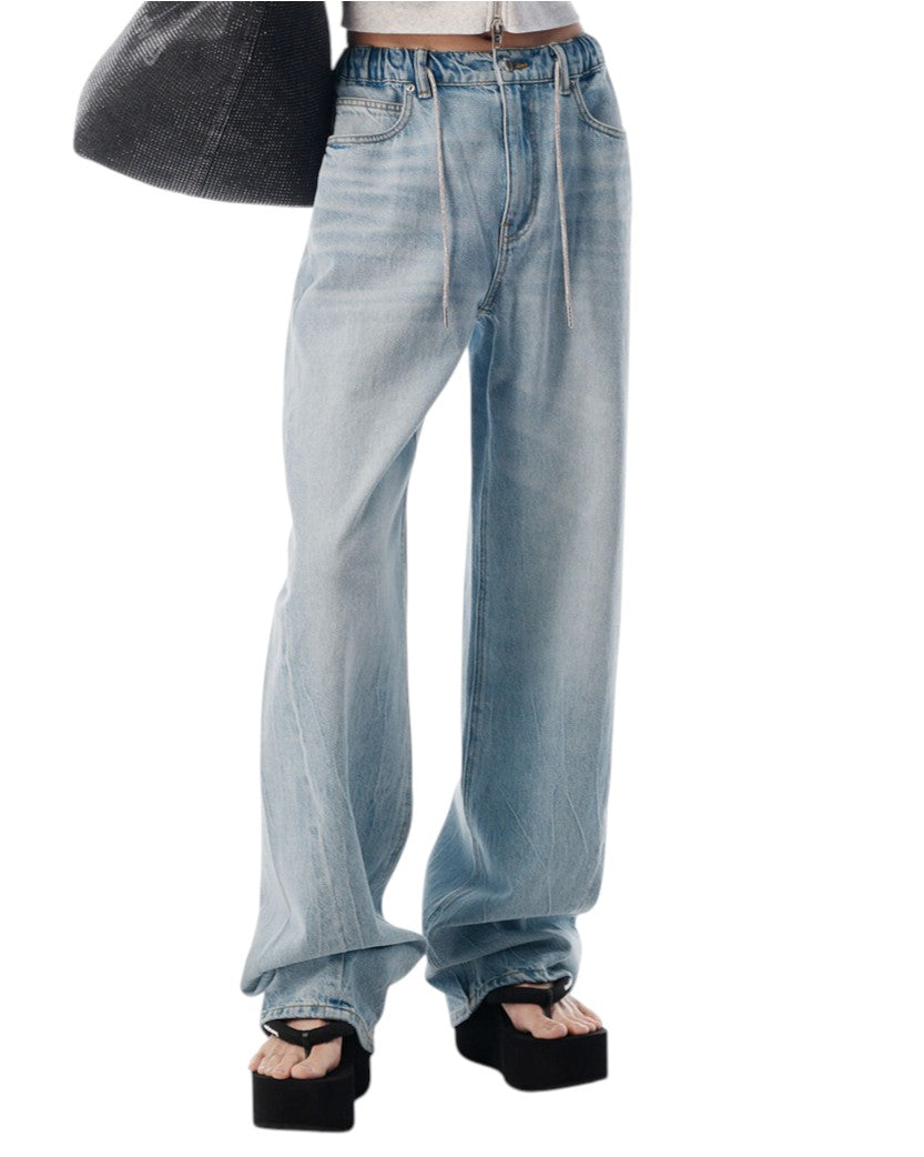 Alexander Wang Ballon-Style Tracksuit Pants Blue