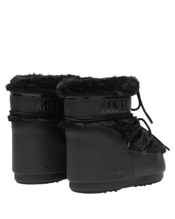 Moon Boot Icon Low Faux Fur Snow Boots Black