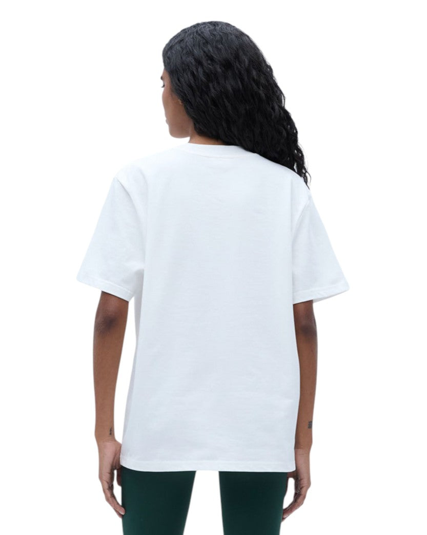Adanola Varsity Oversized Cotton-Jersey T-shirt White/Pine Green