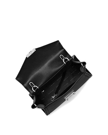 Michael Kors Whitney Medium Leather Satchel Black