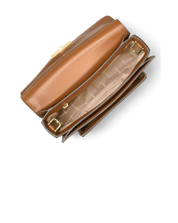 Michael Kors Sloan Editor Leather Shoulder Bag Brown