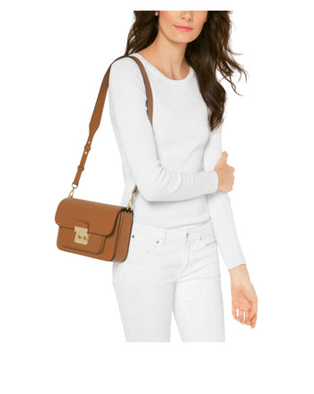 Michael Kors Sloan Editor Leather Shoulder Bag Brown