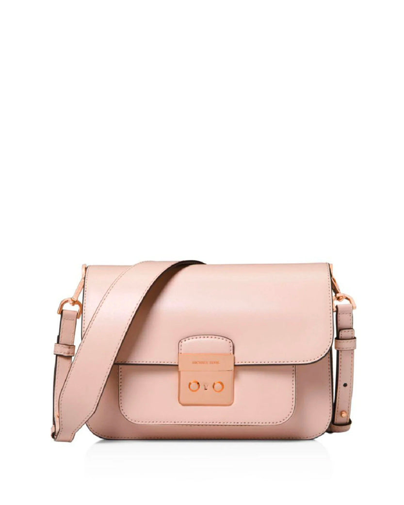 Michael Kors Sloan Editor Leather Shoulder Bag Soft Pink