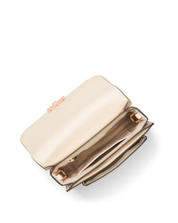 Michael Kors Sloan Editor Leather Shoulder Bag Nude Pink