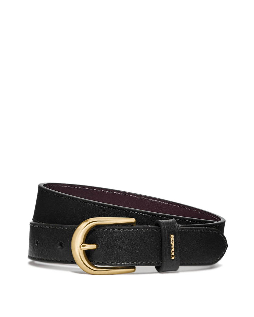 Coach Classic Buckle Belt Leather Black