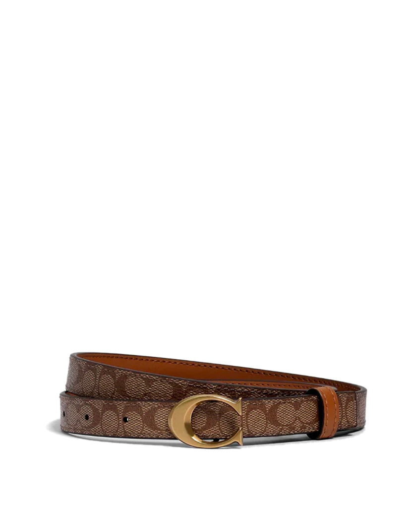 Coach Signature Buckle Belt Brown