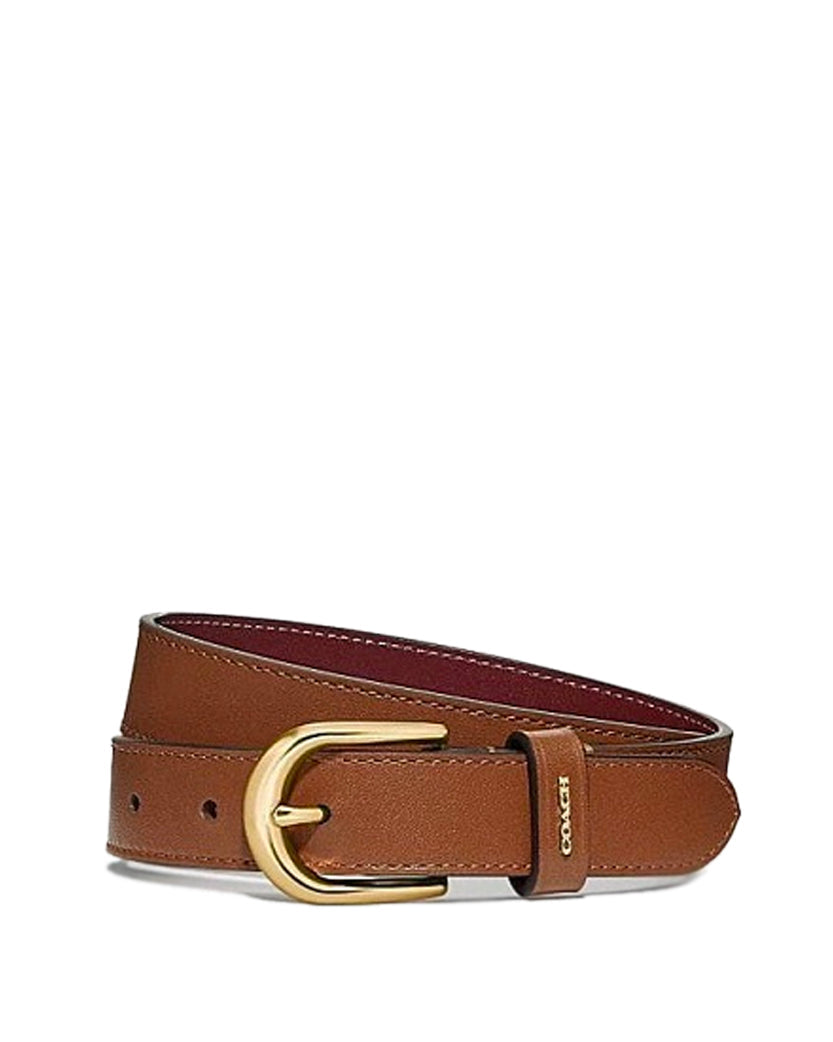 Coach Classic Buckle Belt Leather Brown