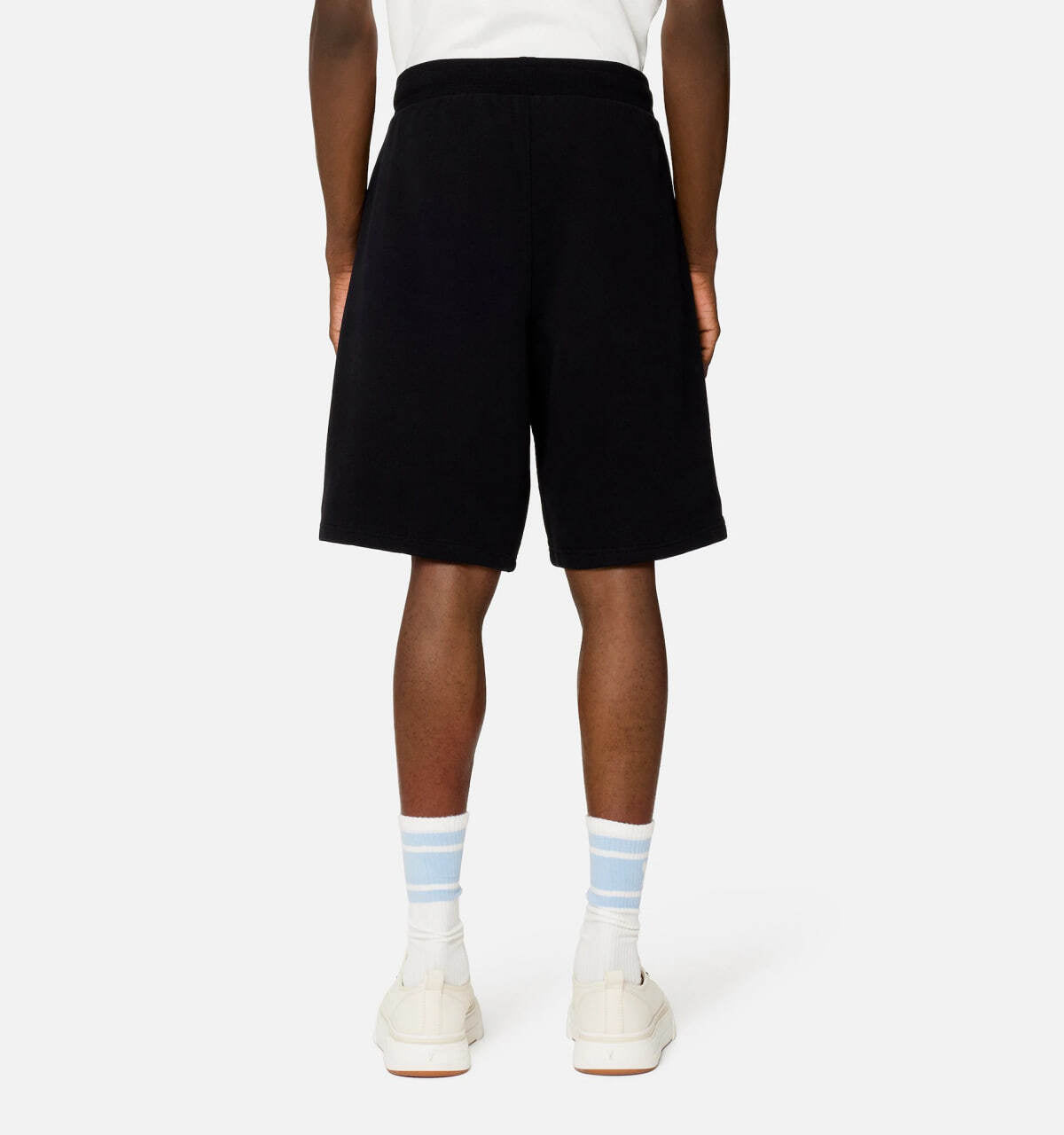 AMI Paris Embroidered-logo Track Shorts Black