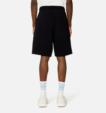 AMI Paris Embroidered-logo Track Shorts Black