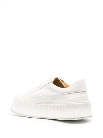 Jil Sander White Platform Low-top Sneakers