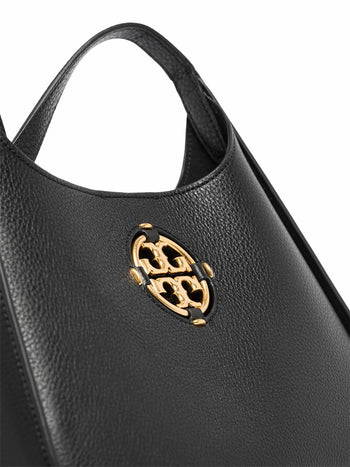 Tory Burch Miller Leather Hobo Bag Black