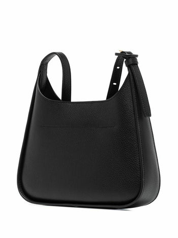 Tory Burch Miller Leather Hobo Bag Black