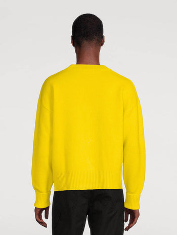AMI Paris Ami de Coeur Cardigan Yellow