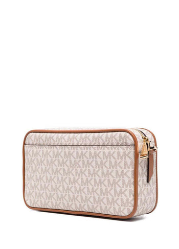 Michael Kors Bradshaw Medium Logo Camera Bag Neutrals Edging Brown