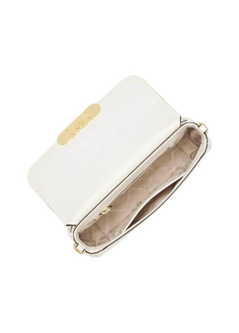 Michael Kors Parker Medium Leather Shoulder Bag Cream