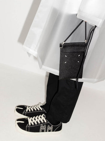 MM6 Maison Margiela Tabi Embroidered Sneakers Black