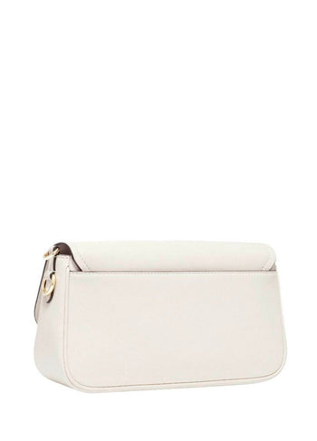 Michael Kors Parker Medium Leather Shoulder Bag Cream