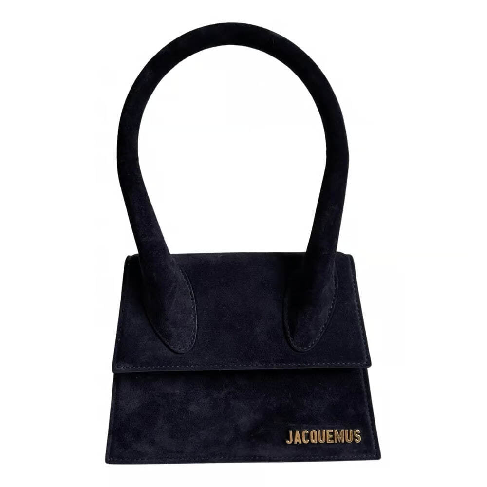 Jacquemus Le Chiquito Medium leather bag Suede Navy