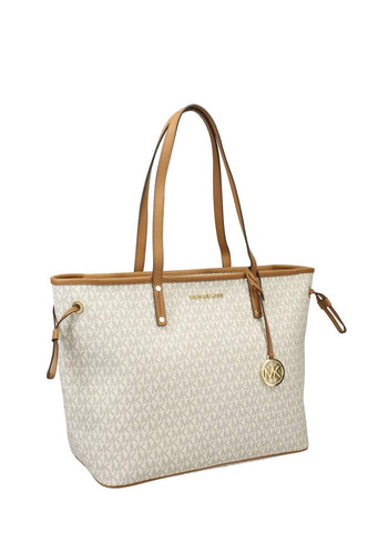 Michael Kors Jet Set Travel Large Drawstring Tote Vanilla