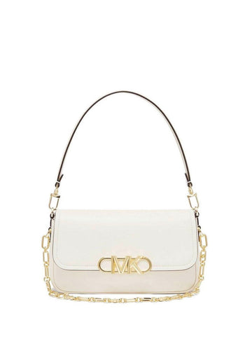 Michael Kors Parker Medium Leather Shoulder Bag Cream