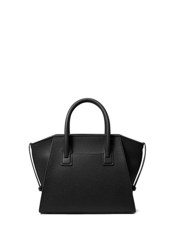 Michael Kors Avril Small Leather Top-Zip Satchel Black