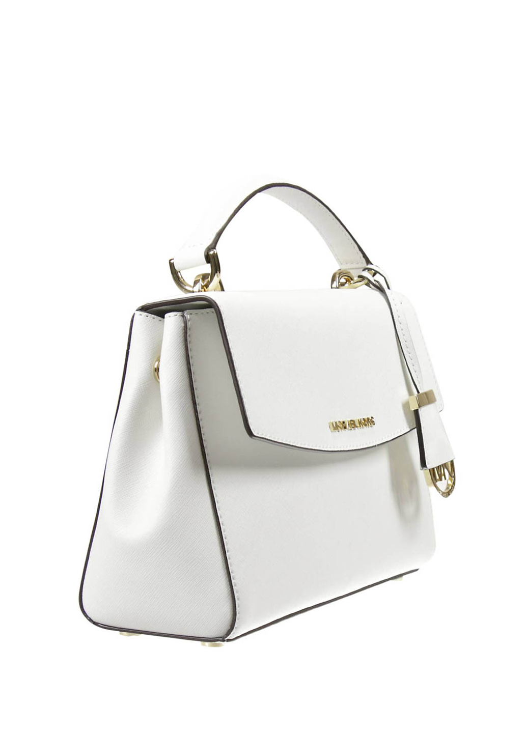 Michael Kors Ava Medium Saffiano Leather White