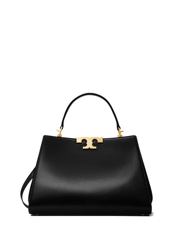 Tory Burch Eleanor Satchel Leather Tote Bag Black
