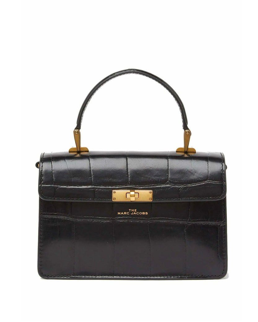 Marc Jacobs The Downtown Croc Embossed Bag Black