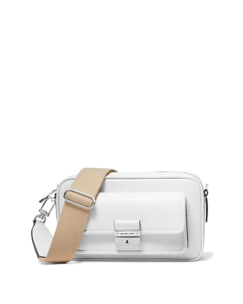 Michael Kors Bradshaw Medium Logo Camera Bag Cream