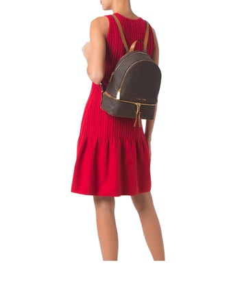Michael Kors Rhea Zip Backpack Medium Brown