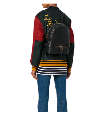 Michael Kors Rhea Zip Backpack Medium Black