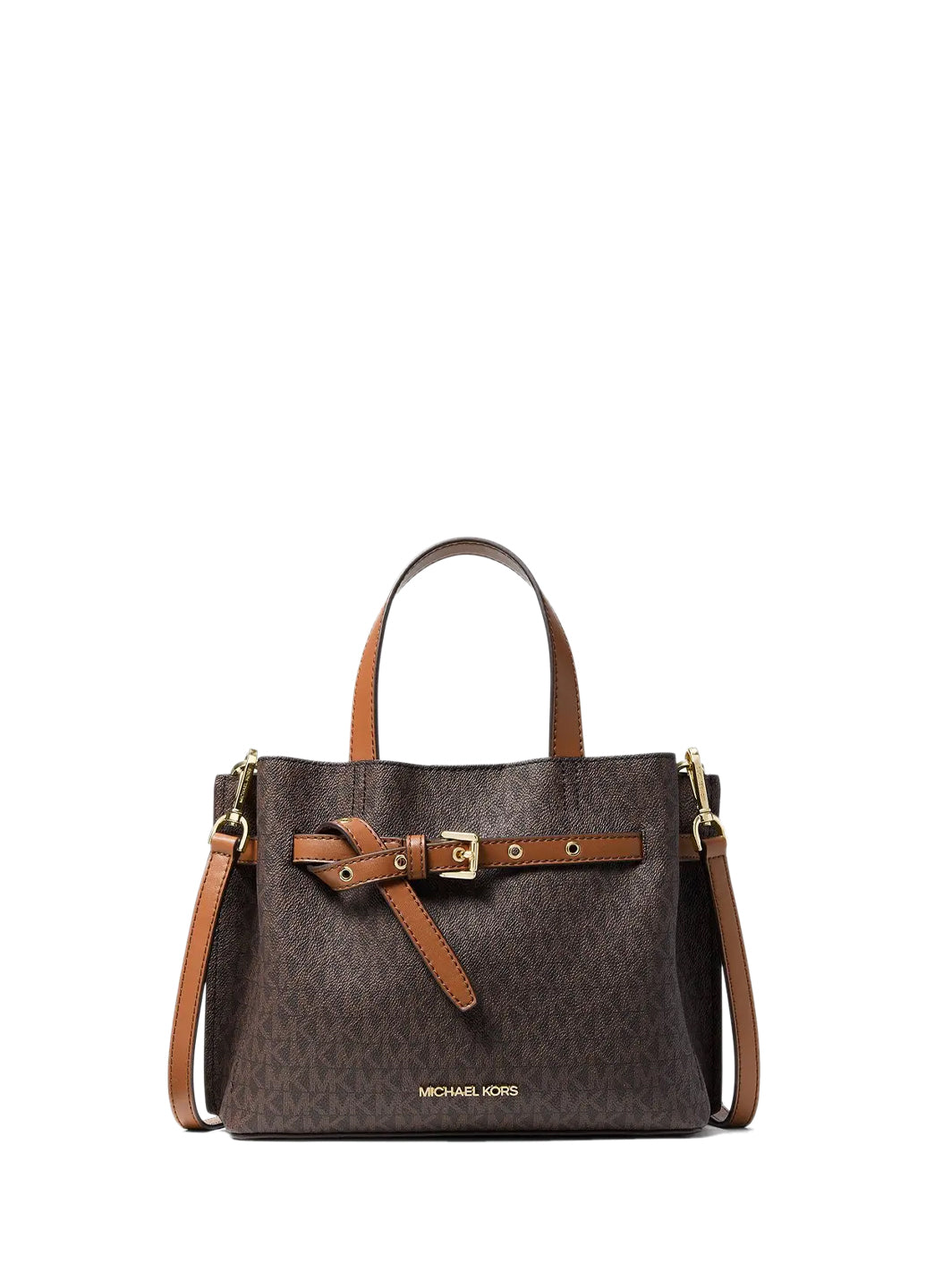 Michael Kors Emilia Small Logo Satchel Brown