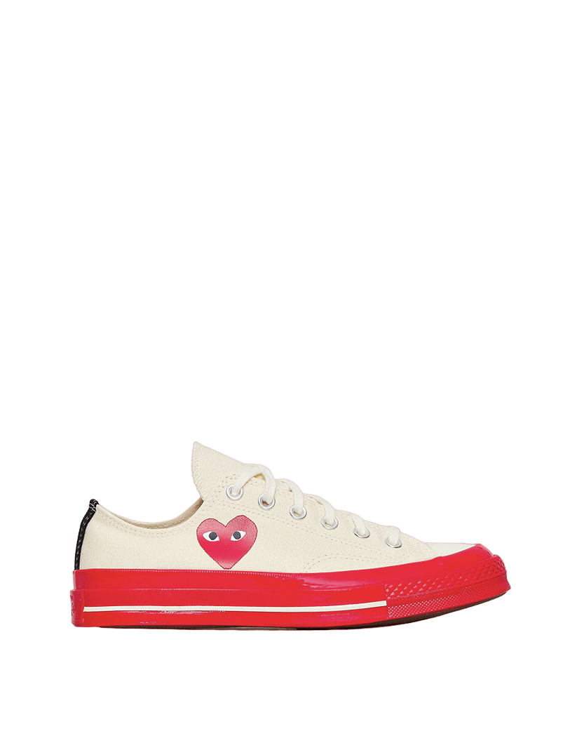 Converse x Comme Des Garcons Play Low Top Sneakers Beige/Red Low