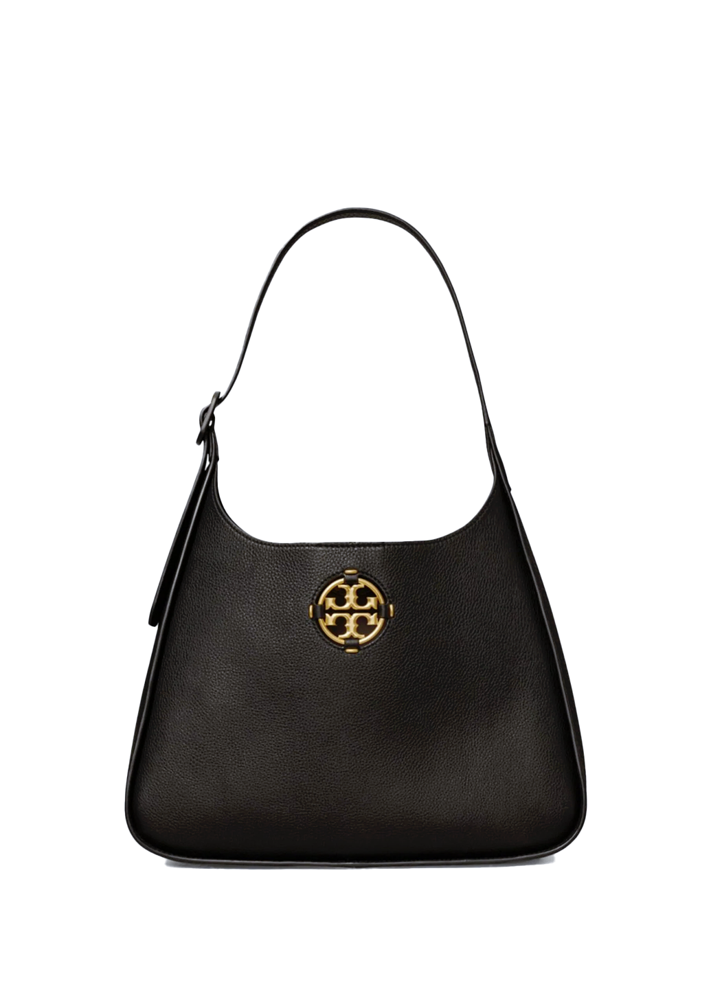 Tory Burch Miller Leather Hobo Bag Black