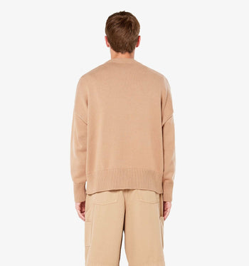 AMI Paris Ami De Coeur Crew-Neck Jumper Khaki
