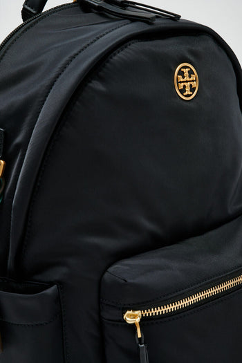 Tory Burch Metal logo backpack Black