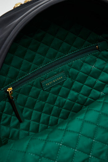 Tory Burch Metal logo backpack Black