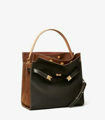 Tory Burch Lee Radziwill Small Double Bag Black