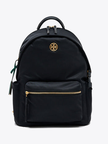 Tory Burch Metal logo backpack Black