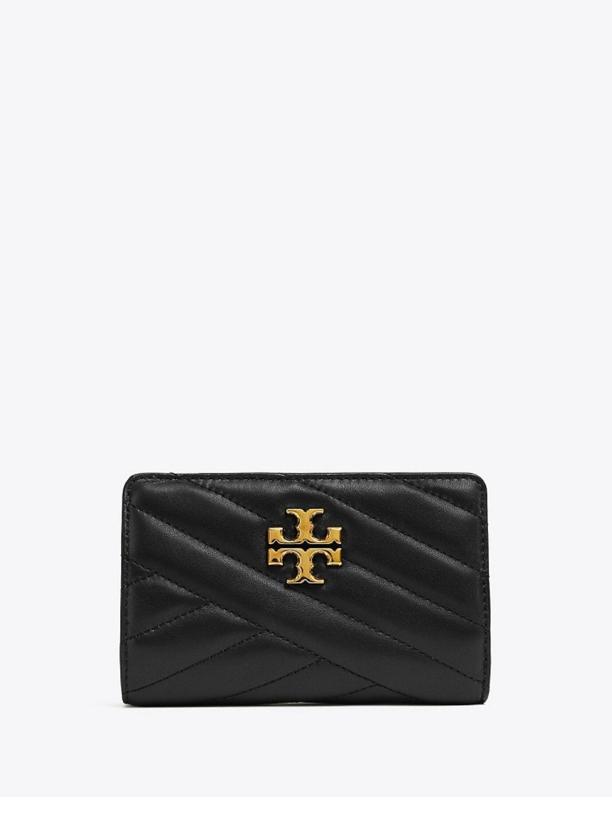 Tory Burch Kira Chevron Medium Slim Wallet Black