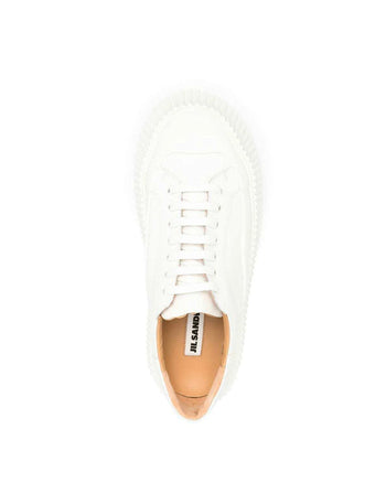 Jil Sander White Platform Low-top Sneakers