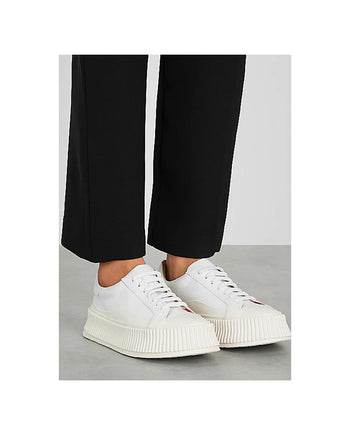 Jil Sander White Platform Low-top Sneakers